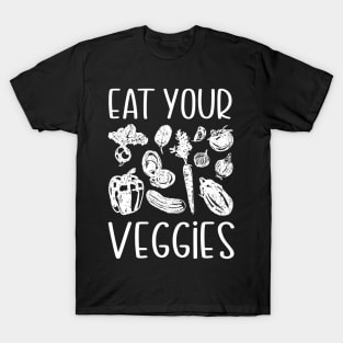 Vegan Toddler Eat Your Veggies Vegetables T-Shirt